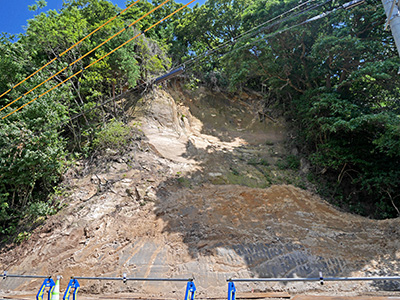 能登島内の城　能登半島地震の被害状況