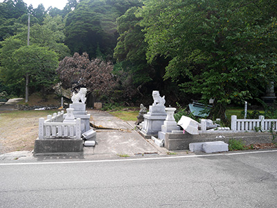 馬緤砦　能登半島地震の被害状況